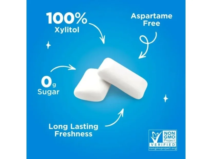 PÜR Žvýkačky bez aspartamu Peppermint s xylitolem, bez cukru