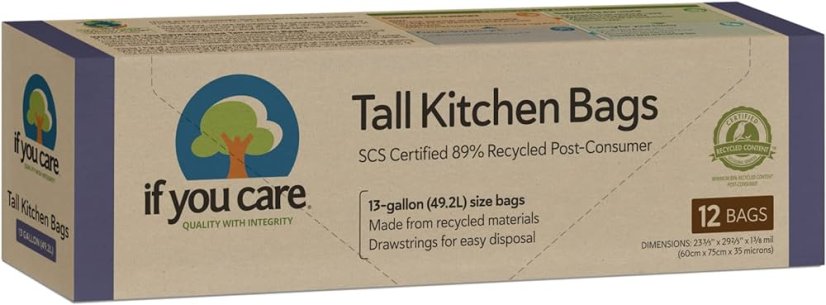 If you care Recyklované vrecká na odpad 49,2 litrov 12 ks
