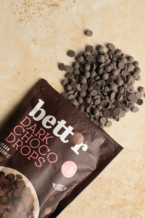 Bett´r bio čokoládové kôstky choco drops dark 66% kakaa 200 g