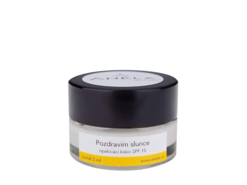 Anela Opaľovací krém Pozdravím slnko SPF 15 - objem: 5 ml