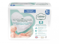 Cottony jednorázové bio bavlněné plenky v.3 (4-9 kg) 32 ks