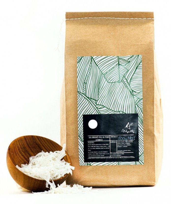 Alchymistky 100% kokosové mýdlo na praní bez vůně, strouhané - hmotnost: 500g