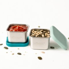 LEKKABOX Cubis nerezové mini dózy na dipy 2× 45 ml