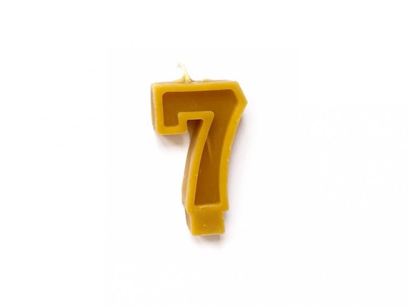 Tvoje Svíčka Čísla na dort ze včelího vosku 1 ks