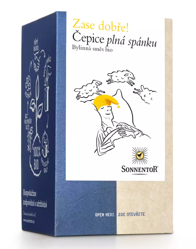 Sonnentor Bio porcovaný bylinný čaj Čepice plná spánku 27 g