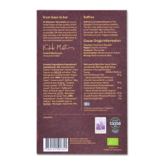 Standout Chocolate Saffron 70 % – BIO horká čokoláda so šafranom 50 g