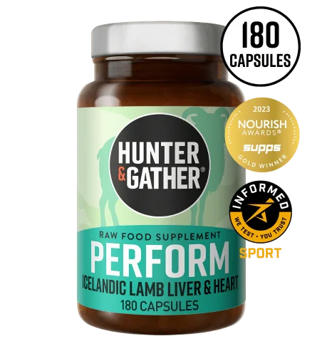 Hunter & Gather Grass Fed Jehněčí játra a srdce v kapslích 90 kapslí