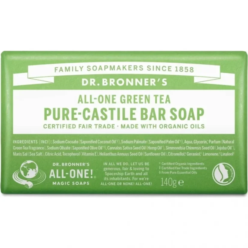 Dr. Bronner´s tuhé mýdlo s vůní zeleného čaje 140 g
