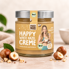 Naughty Nuts BIO bílá lískooříšková pomazánka Happy White Hazel Creme 250 g