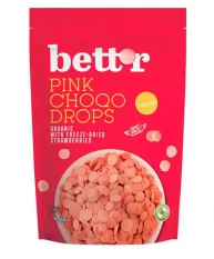 Bett´r bio čokoládové růžové pecičky choco drops pink 200 g