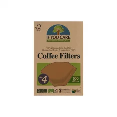 If you care Papírové filtry na kávu, nebělené 100 ks
