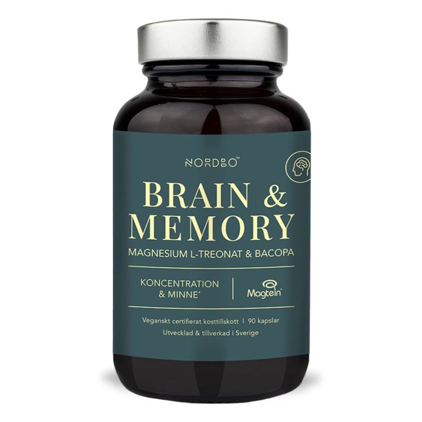 Nordbo Brain & Memory (Magtein® & Bacopa) 90 kapslí