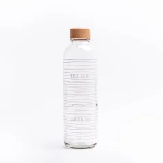Carry sklenená fľaša na pitie Water is life