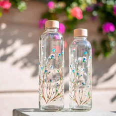 Carry sklenená fľaša na pitie Hanami
