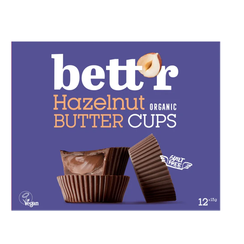 Bett´r bio čokoládové pralinky s lieskovoorieškovým maslom v boxe 156 g