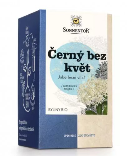 Sonnentor Bio porcovaný bylinný čaj Černý bez květ 27 g