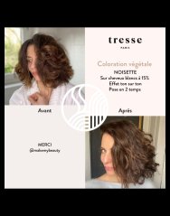 Tresse Paris Bio Rostlinná barva na vlasy Lískooříšková hnědá 2 x100 g