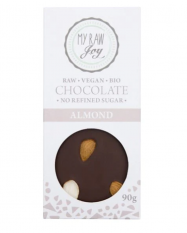My Raw Joy Bio Krémová raw čokoláda s mandlemi s obsahem kakaa 67%