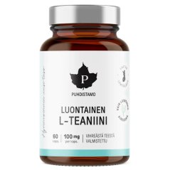 Puhdistamo L-Theanine Natural (Luontainen L-Teaniini) 60 kapslí