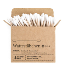 Hydrophil bambusové vatové tyčinky s biobavlnou 100 ks
