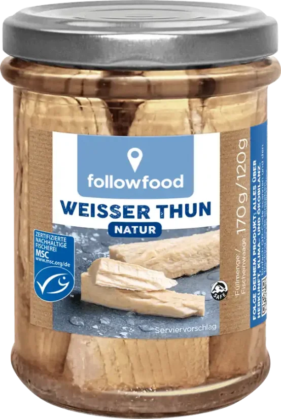 Followfood Filety tuniaka bieleho vo vlastnej šťave 170 g
