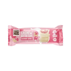 Naughty Nuts Bio Naughty Nuts Bio košíčky z bílé čokolády s kešu malinovou náplní 39g