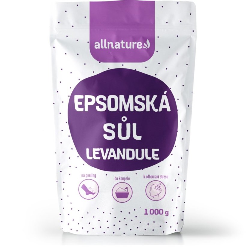 Allnature Epsomská sůl s levandulí Allnature Epsomská sůl s levandulí