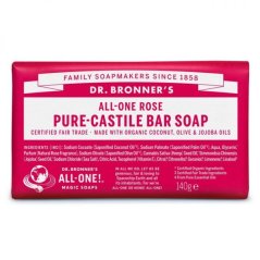 Dr. Bronner's tuhé mýdlo růže 140 g