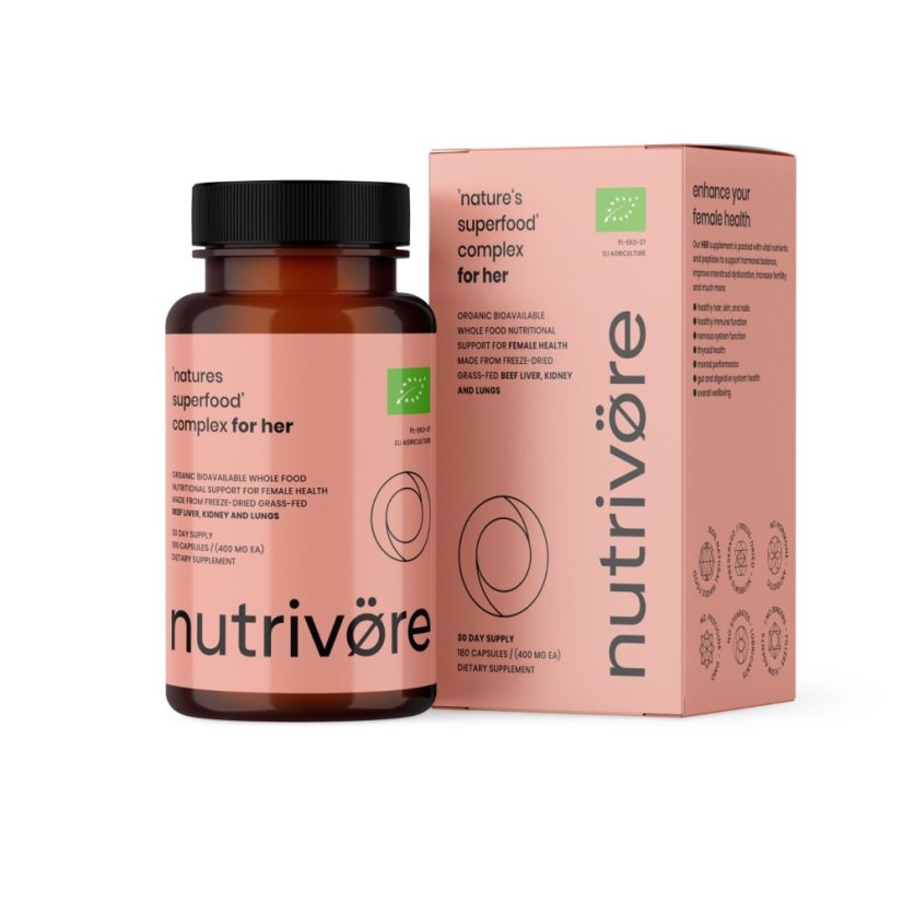 Nutrivore Orgánová výživa „Nature’s superfood“ komplex Pro ni“ bio 90 kapslí