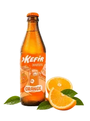 Kefir Eau Vertueuse Bio vodný kefír v skle Pomaranč a čierny čaj v skle 330 ml