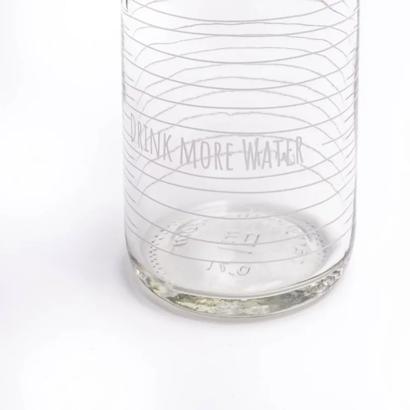 Carry sklenená fľaša na pitie Water is life - objem: 1 l