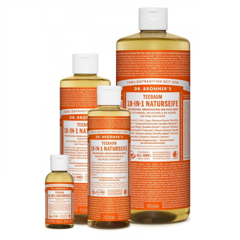 Dr. Bronner's tekuté univerzální mýdlo ALL-ONE! teatree - objem: 60 ml