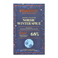 Standout Chocolate Nordic Winter Spice 68 % – BIO horká čokoláda s korením 50 g