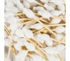 Pandoo Bambusové dětské vatové tyčinky do uší s bio bavlnou 55 ks