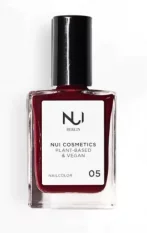 Nui cosmetics prírodný lak na nechty 05 Dark red 14 ml
