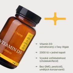 Trime Vitamín D3, cholekalciferol 2000 IU 90 kapsúl
