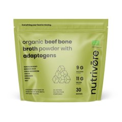 Nutrivore Bio sušený hovězí vývar z evropských zdrojů v prášku s obsahem adaptogenů 450 g