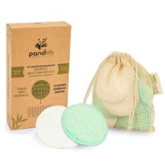 Pandoo Bavlnené odličovacie znovupoužiteľné tampóny vo vrecúšku 10 ks