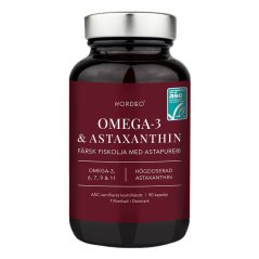 Nordbo Omega 3 & Astaxanthín 90 kapslí