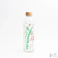 Carry sklenená fľaša na pitie Let the bees be 700 ml