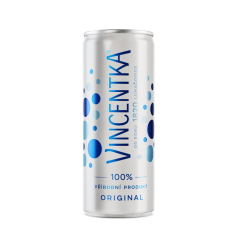 Vincentka  minerální voda 250 ml plech