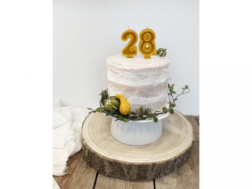 Tvoje Svíčka Čísla na dort ze včelího vosku 1 ks