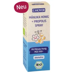 Hoyer bio propolisový sprej bez alkoholu s manukovým medem 20 ml