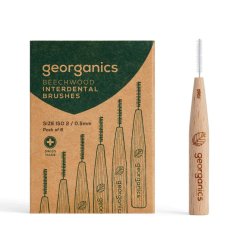 Georganics medzizubné kefky z bukového dreva 6 kusov ISO 2 (0.5mm)