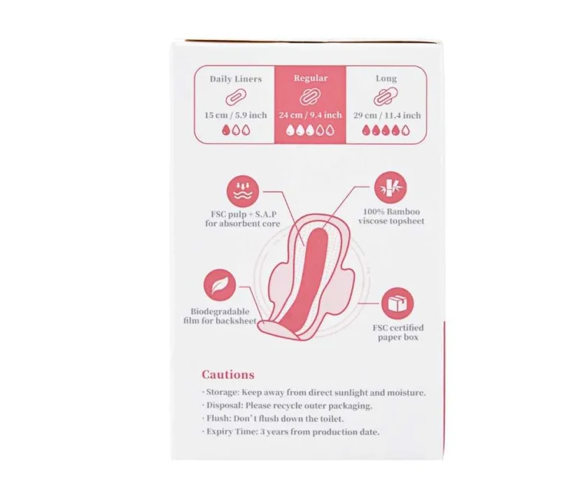 Ecoboom Bambusové hygienické vložky regular 8 ks