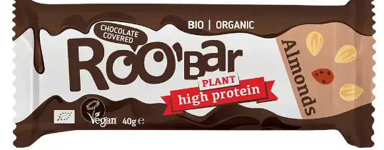Roo´bar bio mandlová proteinová tyčinka v čokoládě 40 g