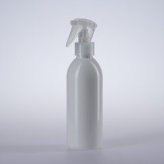 Láhev plastová PET s rozprašovačem, bílá 500 ml