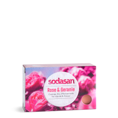 Sodasan tuhé mýdlo růže a geránium 100g