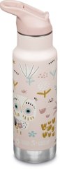 Klean Kanteen Dětská nerezová izolovaná lahev Insulated Kid Classic Narrow 12oz (w/Flip Seal Sport Cap) Owlet 355 ml