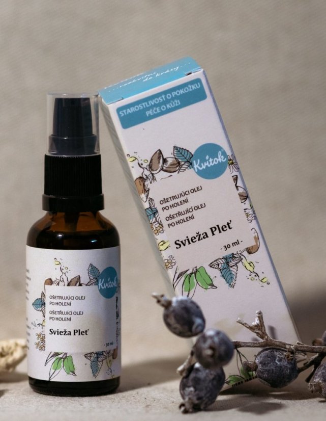 Kvitok Upokojujúci Olej po Holení Svieža Pleť 30 ml
